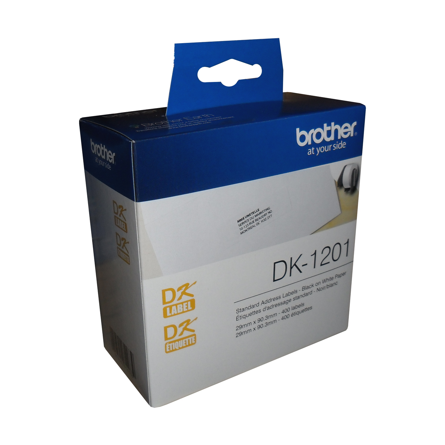 Brother DK-1201 Standard Address Paper Labels (400 labels) - 1.1" x 3.5"